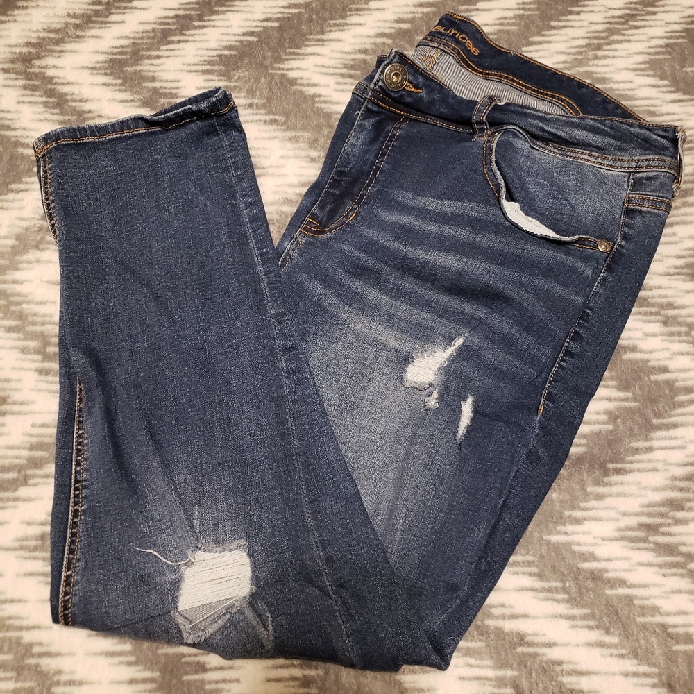 Women's Torrid Plus Size  Denim Cropped Capris